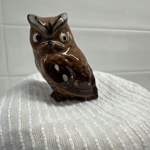 Vintage Hagen Renaker miniature horned owl bird ceramic
